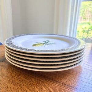 Pfaltzgraff Farmers Market by Pat Farrell lemon dinner Plates-Set of 6- USA